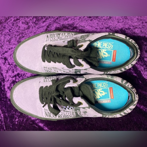 VANS x One Piece Skate Old Skool Shoes Mens 7 Purple GUC - Picture 11 of 14